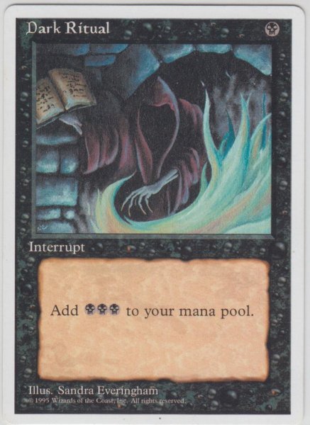 画像1: 暗黒の儀式/Dark Ritual (4ED)【アルターネイト版】 (1)