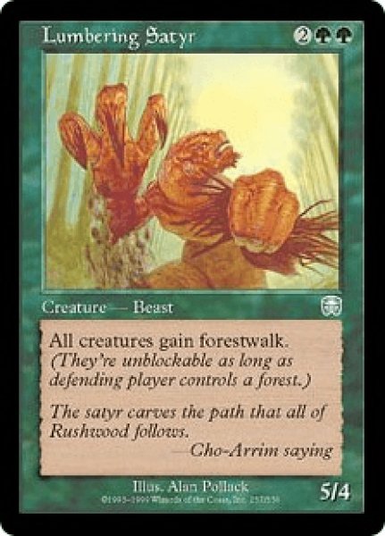 画像1: 木を伐るサテュロス/Lumbering Satyr (MMQ)《Foil》 (1)
