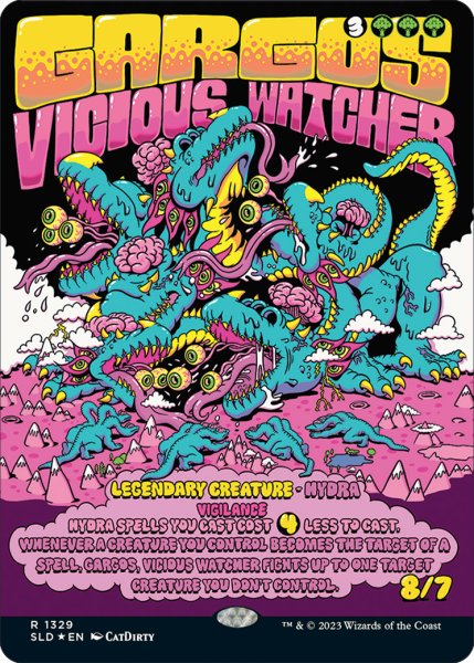 画像1: 凶暴な見張り、ガーゴス/Gargos, Vicious Watcher 【No.1329】 (SLD)《Foil》 (1)