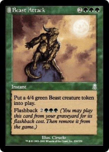 画像1: 獣の襲撃/Beast Attack (ODY)《Foil》 (1)