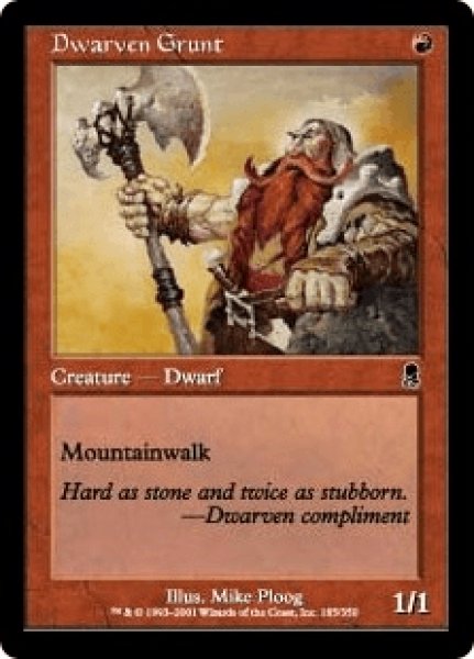 画像1: ドワーフの兵卒/Dwarven Grunt (ODY)《Foil》 (1)