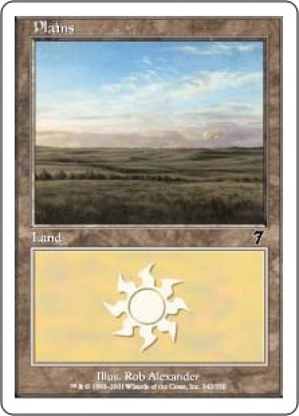 画像1: 平地/Plains 【Ver.2】 (7ED)《Foil》 (1)