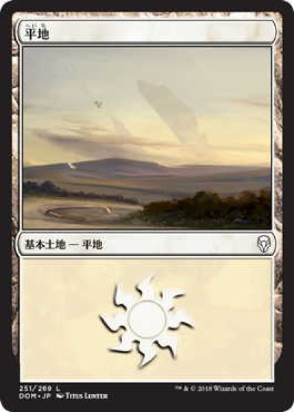 画像1: 平地/Plains【Ver.2】(DOM)《Foil》 (1)