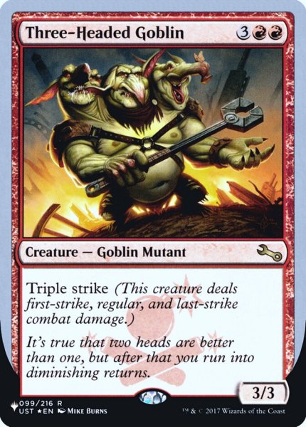 画像1: Three-Headed Goblin (LST)《Foil》 (1)