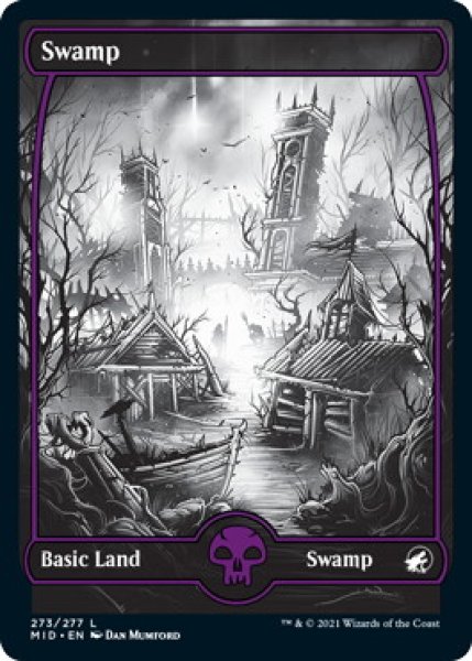 画像1: 沼/Swamp 【Ver.2】 (MID)《Foil》 (1)