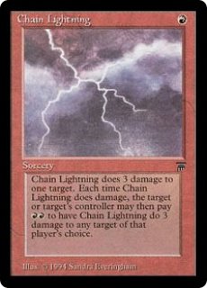 稲妻の連鎖　レジェンド　LEG　英語　4枚セット　NM~SP 稲妻の連鎖/Chain Lightning (LEG) - ジョニーのお店 Magic the Gathering