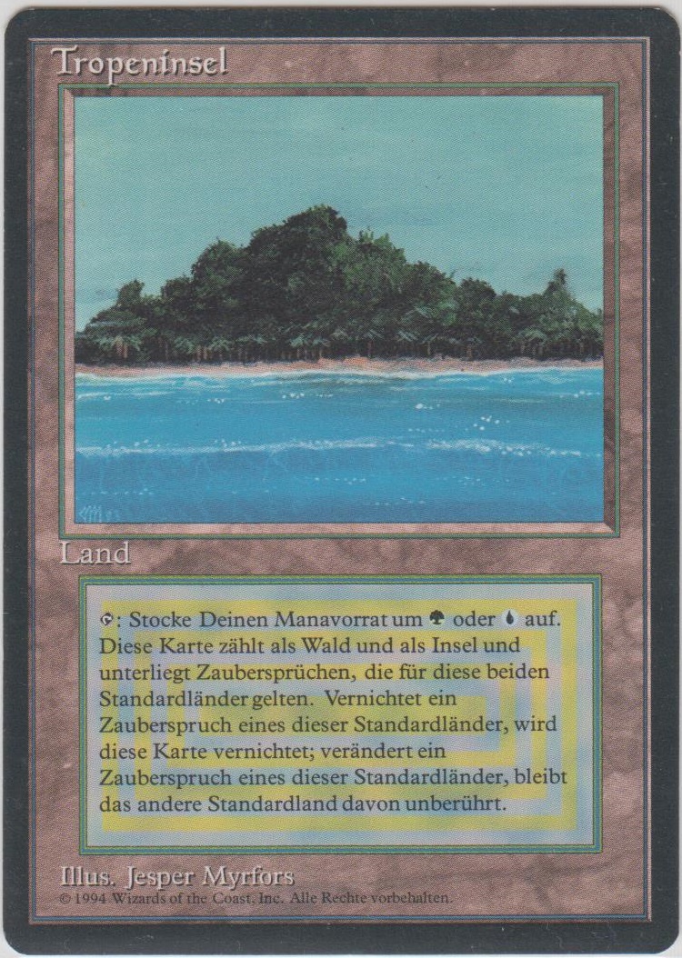 Tropical 黒枠 FBB ドイツ語 Tropical Island (3ED)【黒枠・ドイツ語・PLD】 - ジョニーのお
