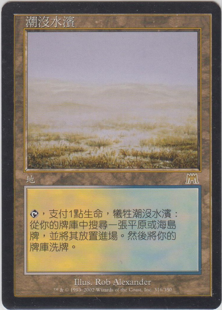 溢れかえる岸辺　ジャッジFOIL ④ 溢れかえる岸辺/Flooded Strand (ONS)【他言語・PLD】】【ブラック